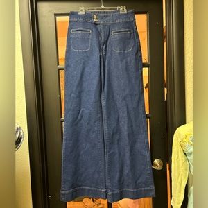 Frame Denim Blue Wide Leg Jeans